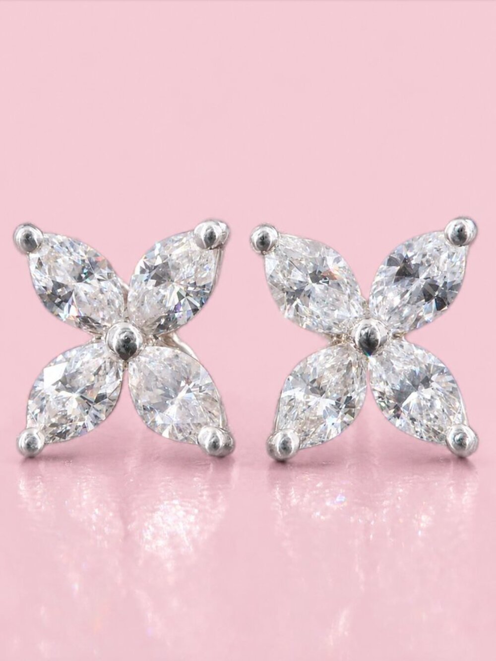 Tiffany & Co. Platinum Diamond Victoria Small Stud Earrings